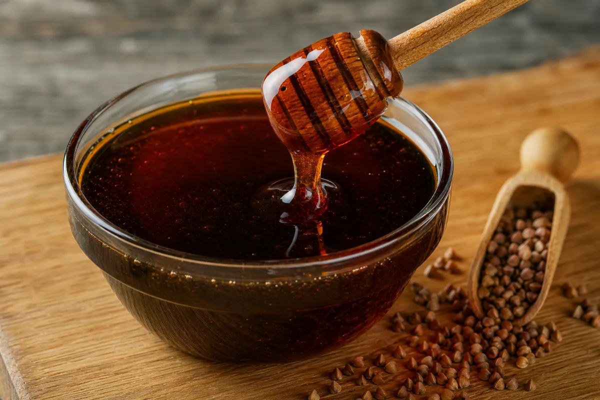 Close-up of buckwheat honey