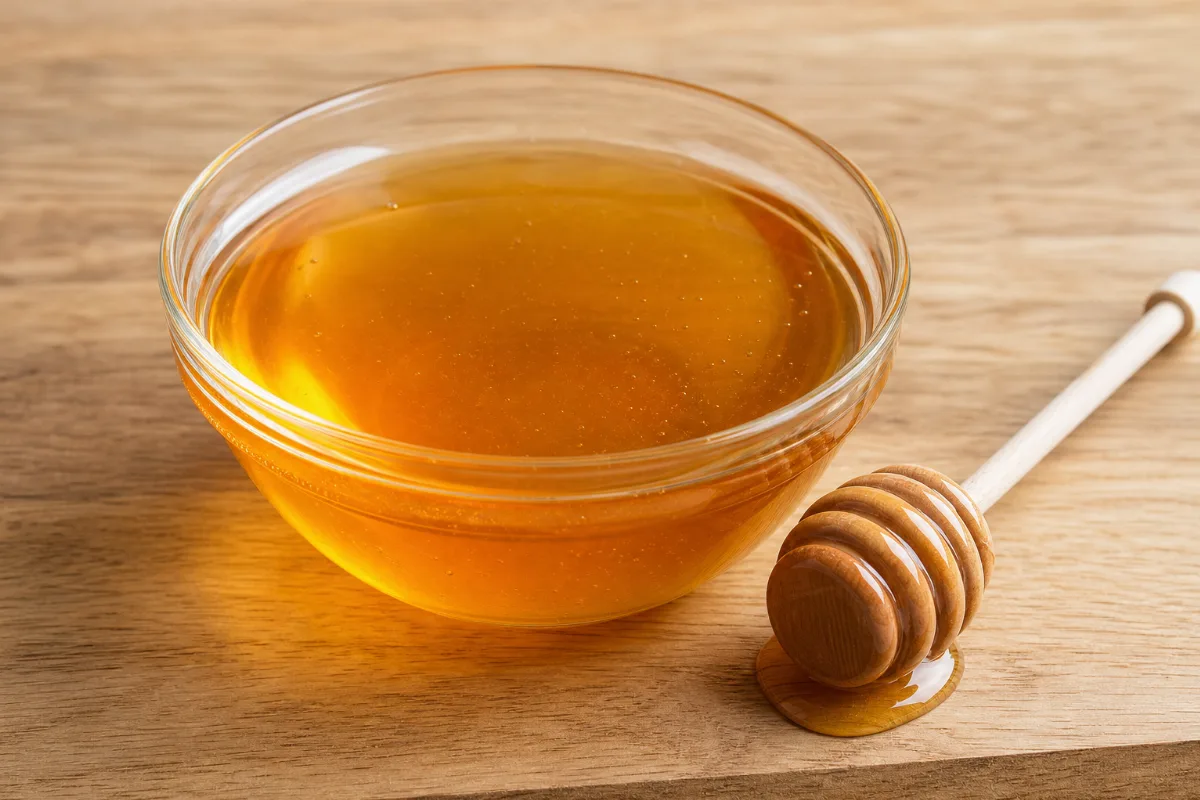 Close-up of clover honey