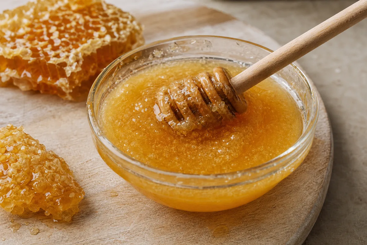 Close-up of raw honey