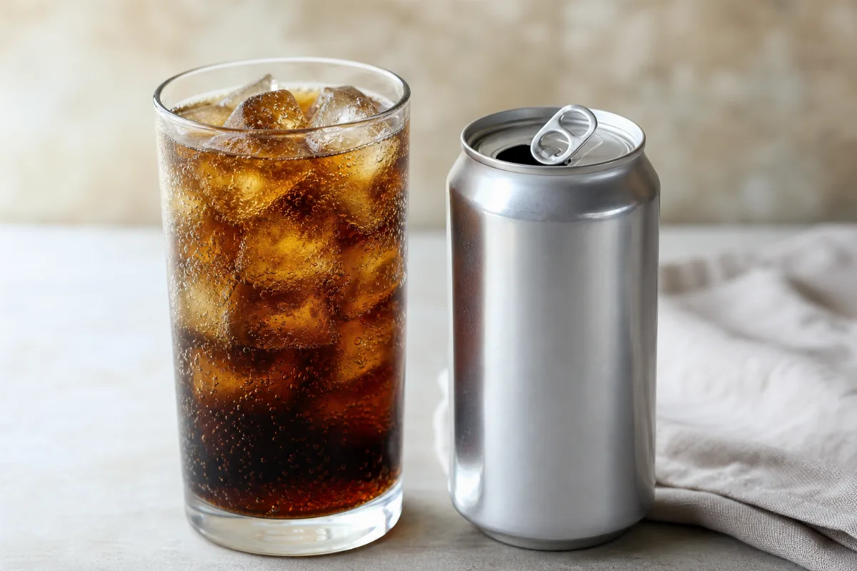 Close-up of soda & diet soda