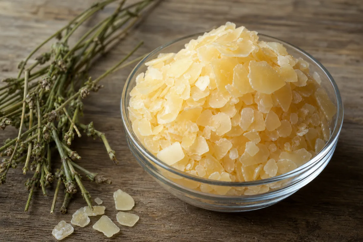 Close-up of candelilla wax