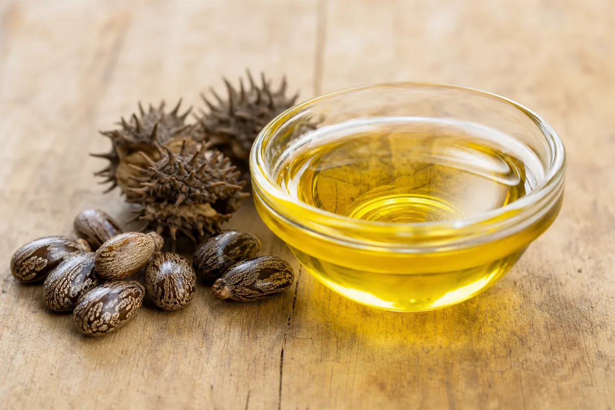 Close-up of castor oil