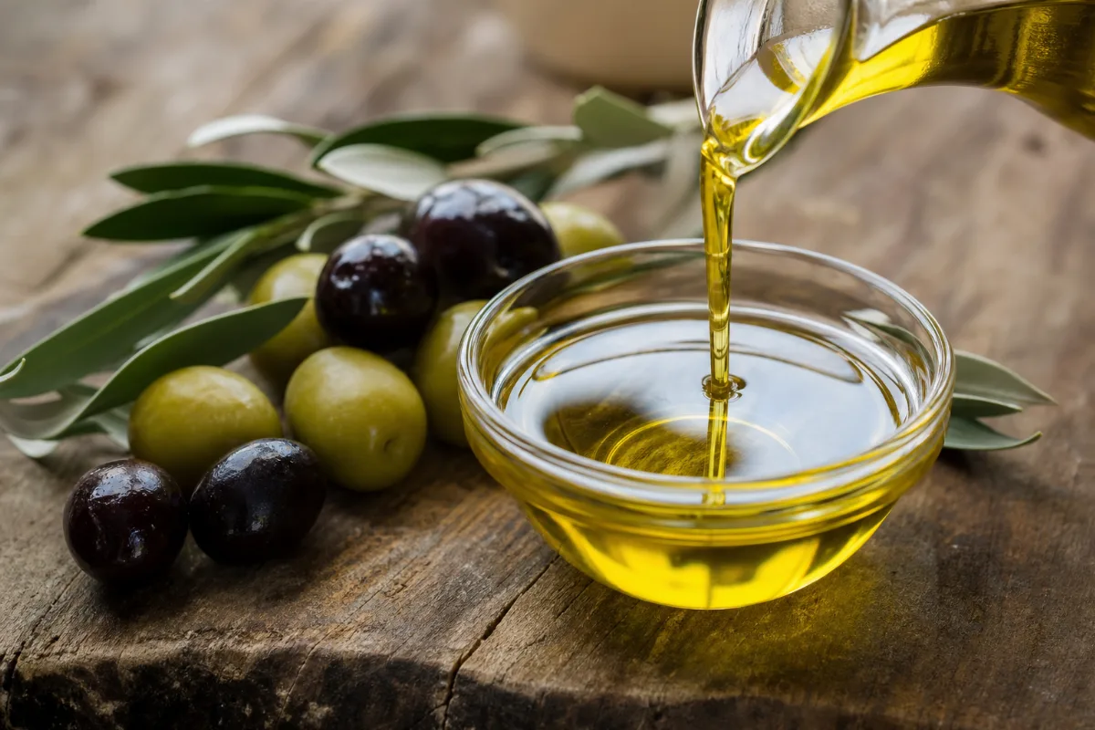 Close-up of olive oil