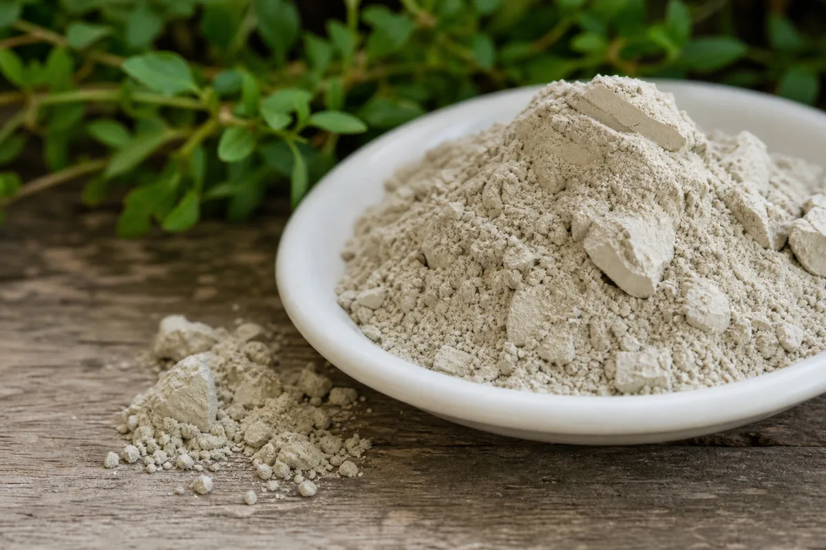 Close-up of montmorillonite clay
