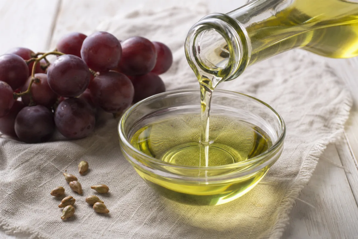 Close-up of grapeseed oil