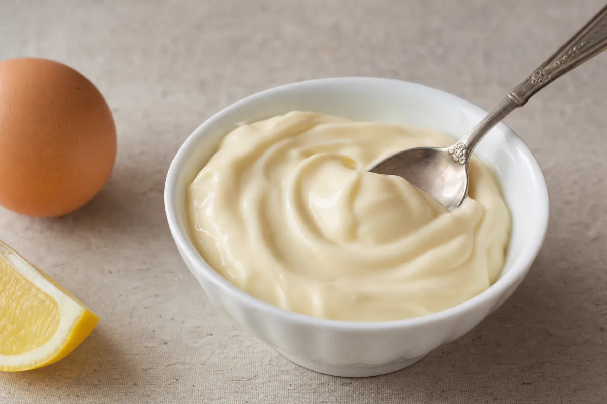 Close-up of mayonnaise