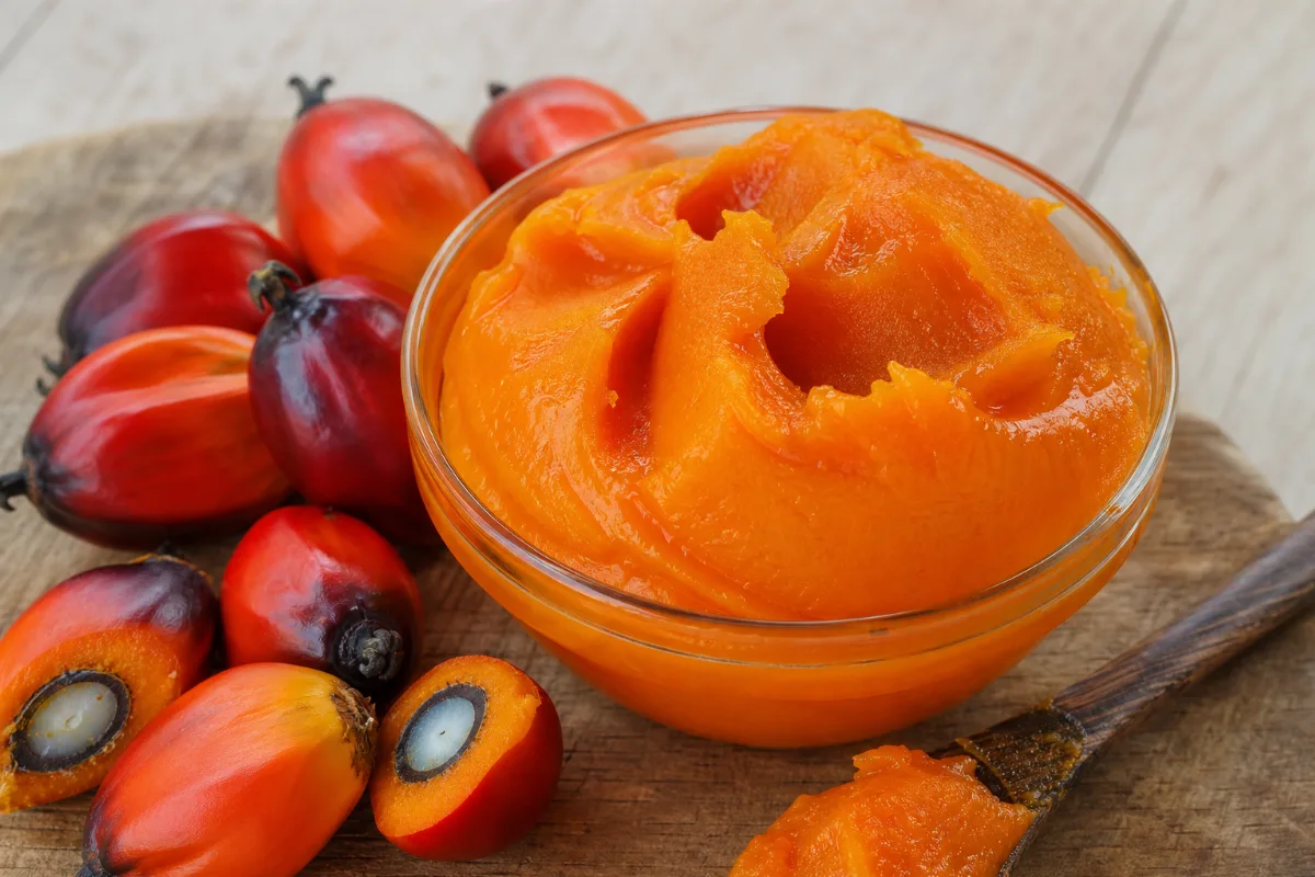 Close-up of palm oil