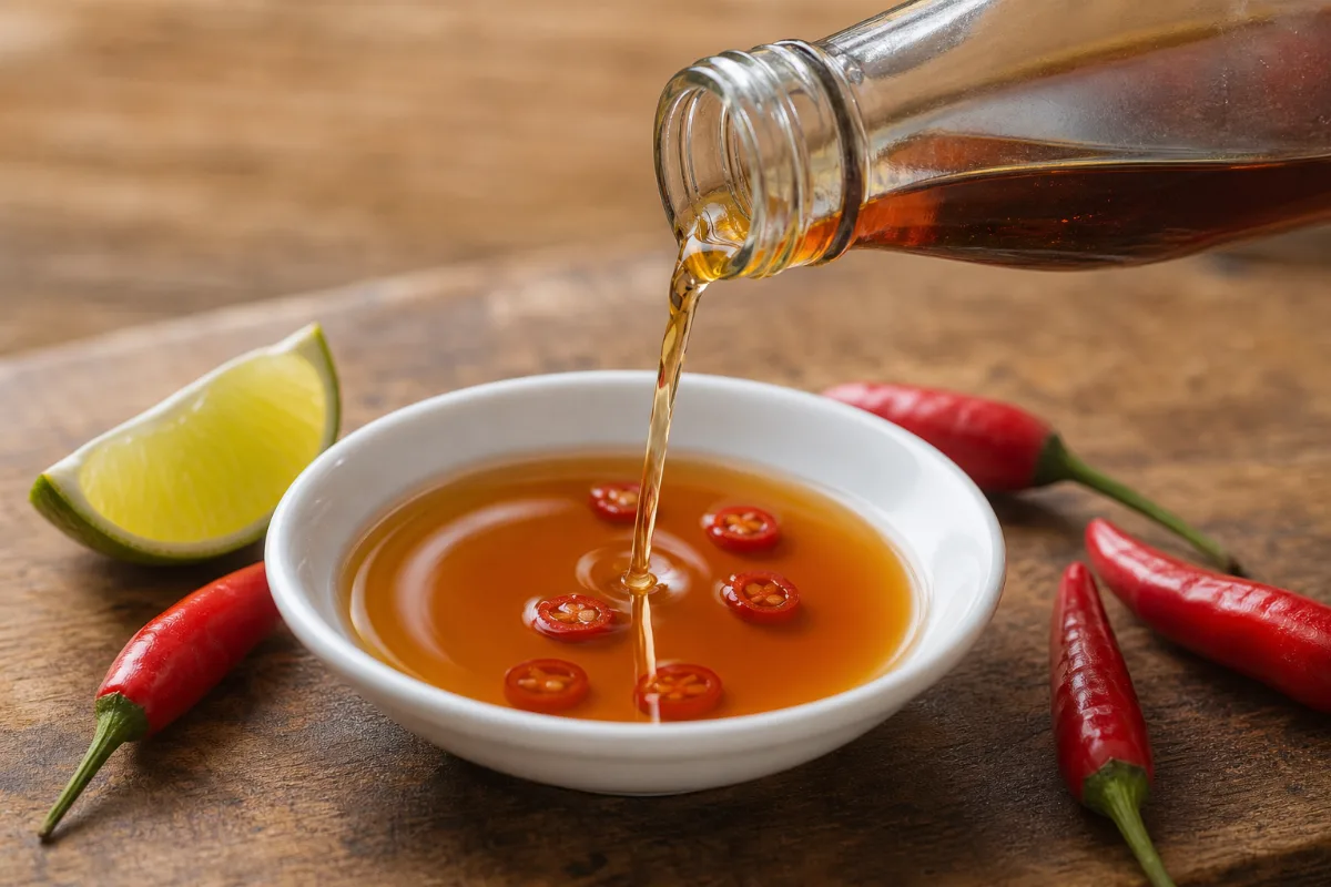 Close-up of fish sauce