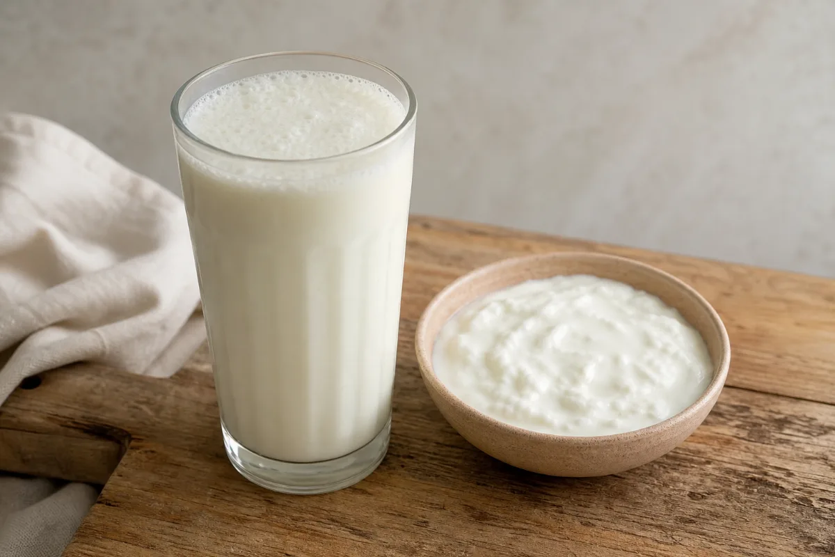 Close-up of lassi & ayran