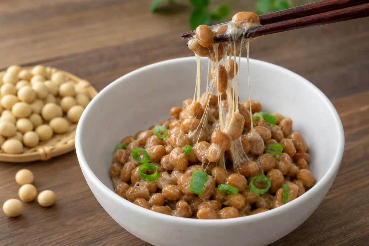 Close-up of natto