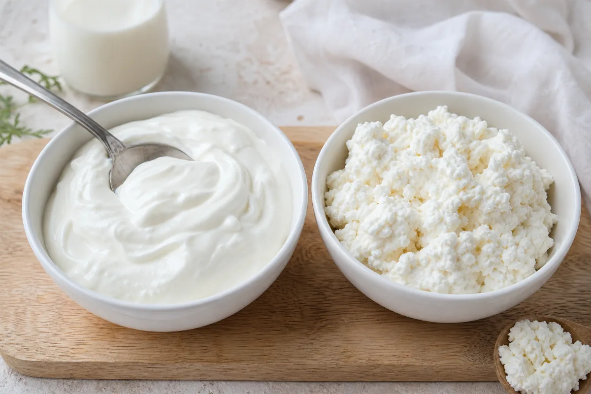 Close-up of skyr & quark