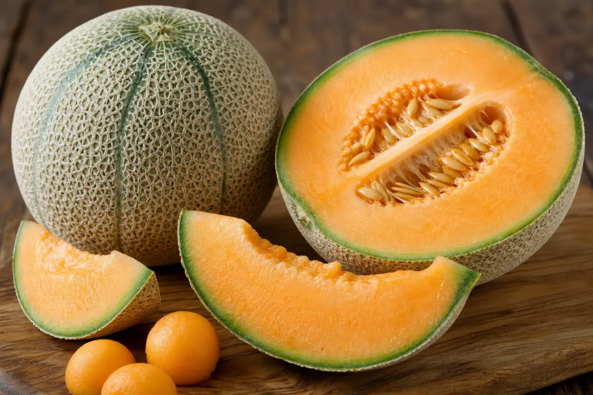 Close-up of cantaloupe