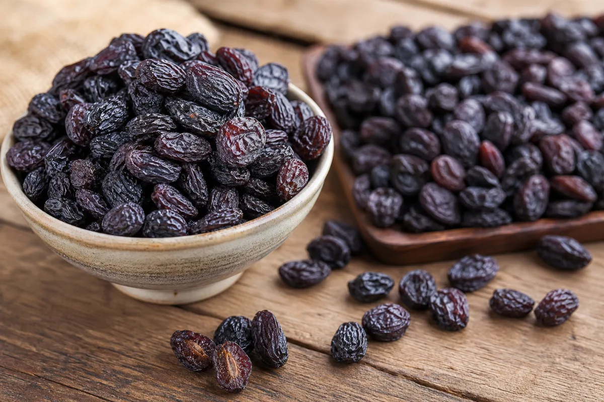 Close-up of raisins