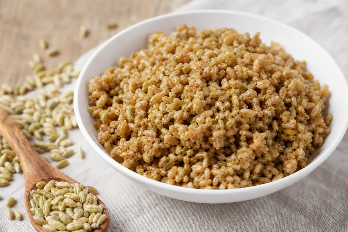 Close-up of freekeh