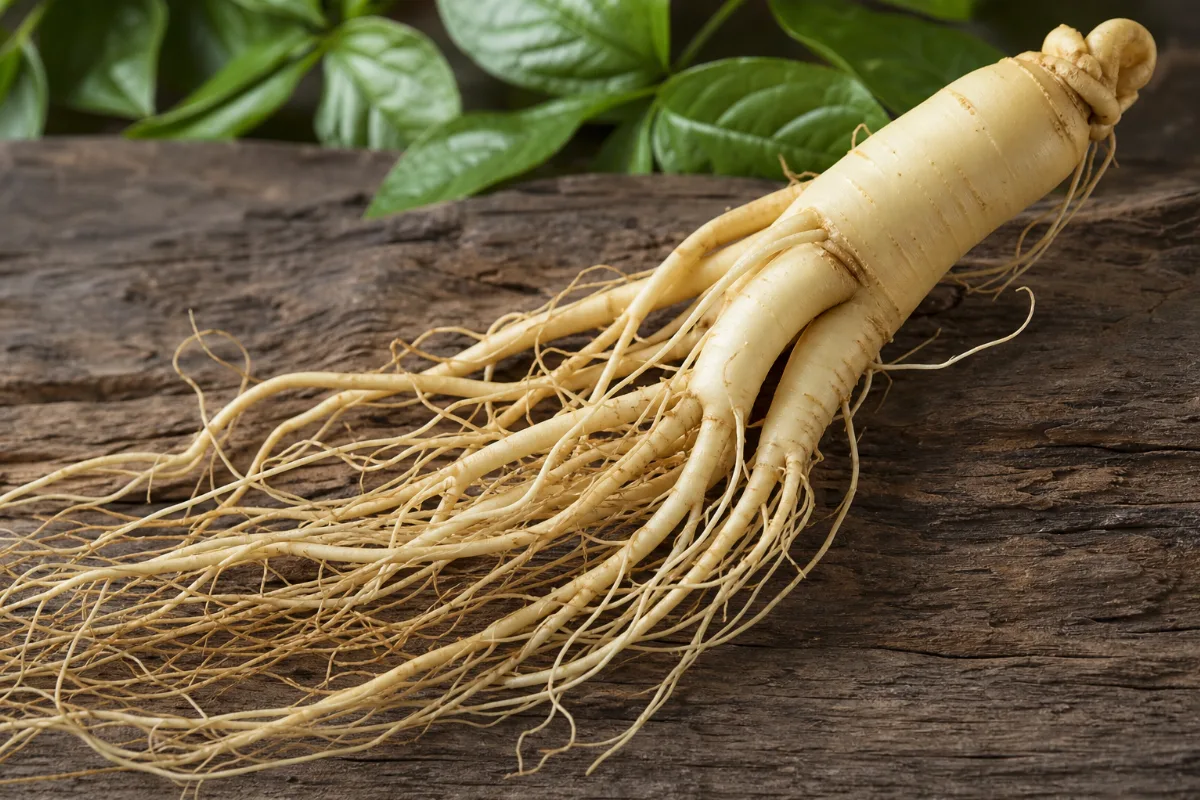 Close-up of asian ginseng