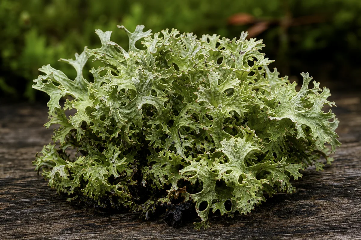 Close-up of iceland moss (cetraria islandica): uses, evidence and safety