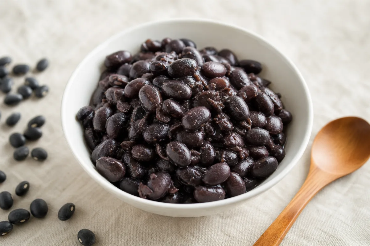 Close-up of black beans