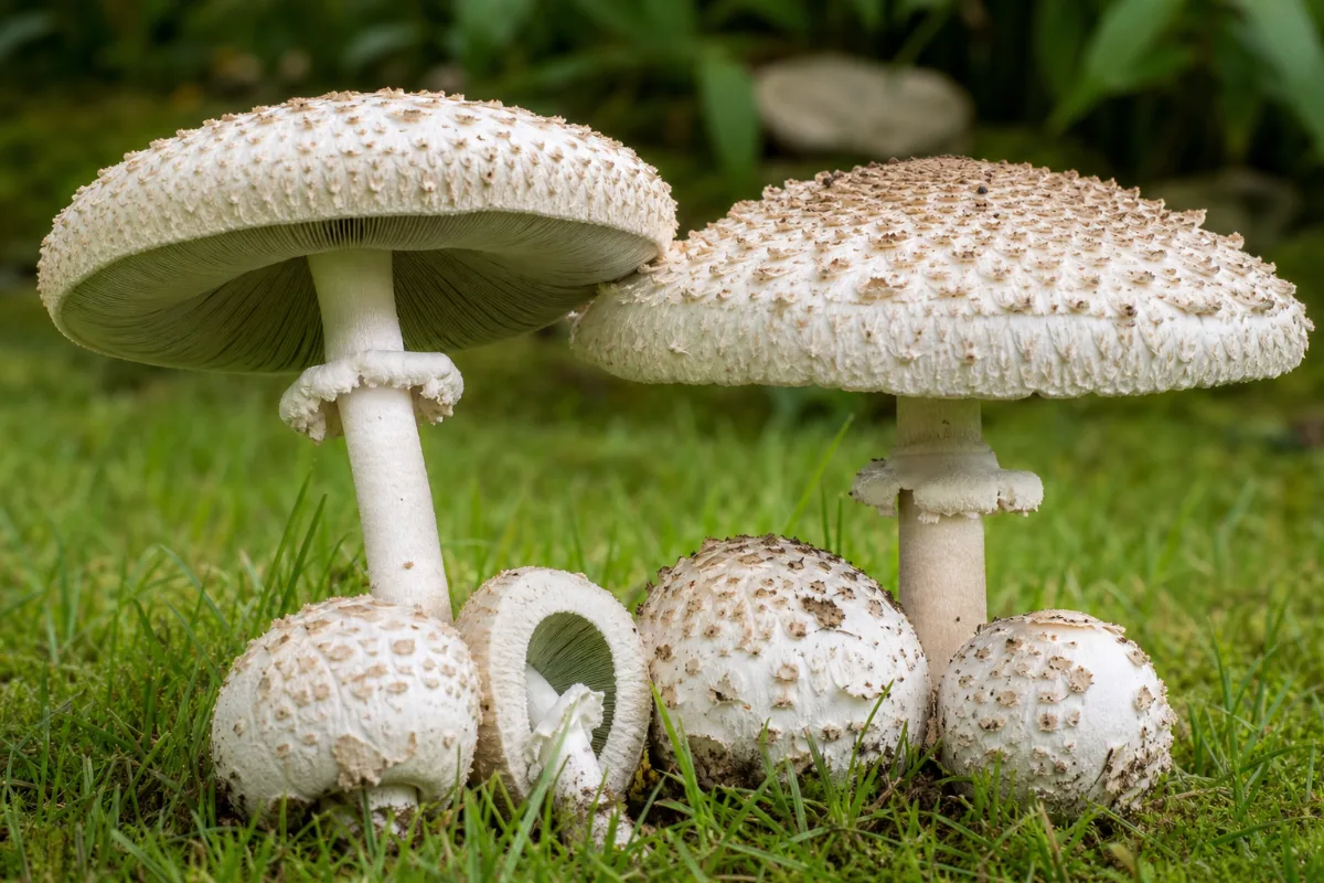 Green-spored parasol (Chlorophyllum molybdites), a poisonous mushroom