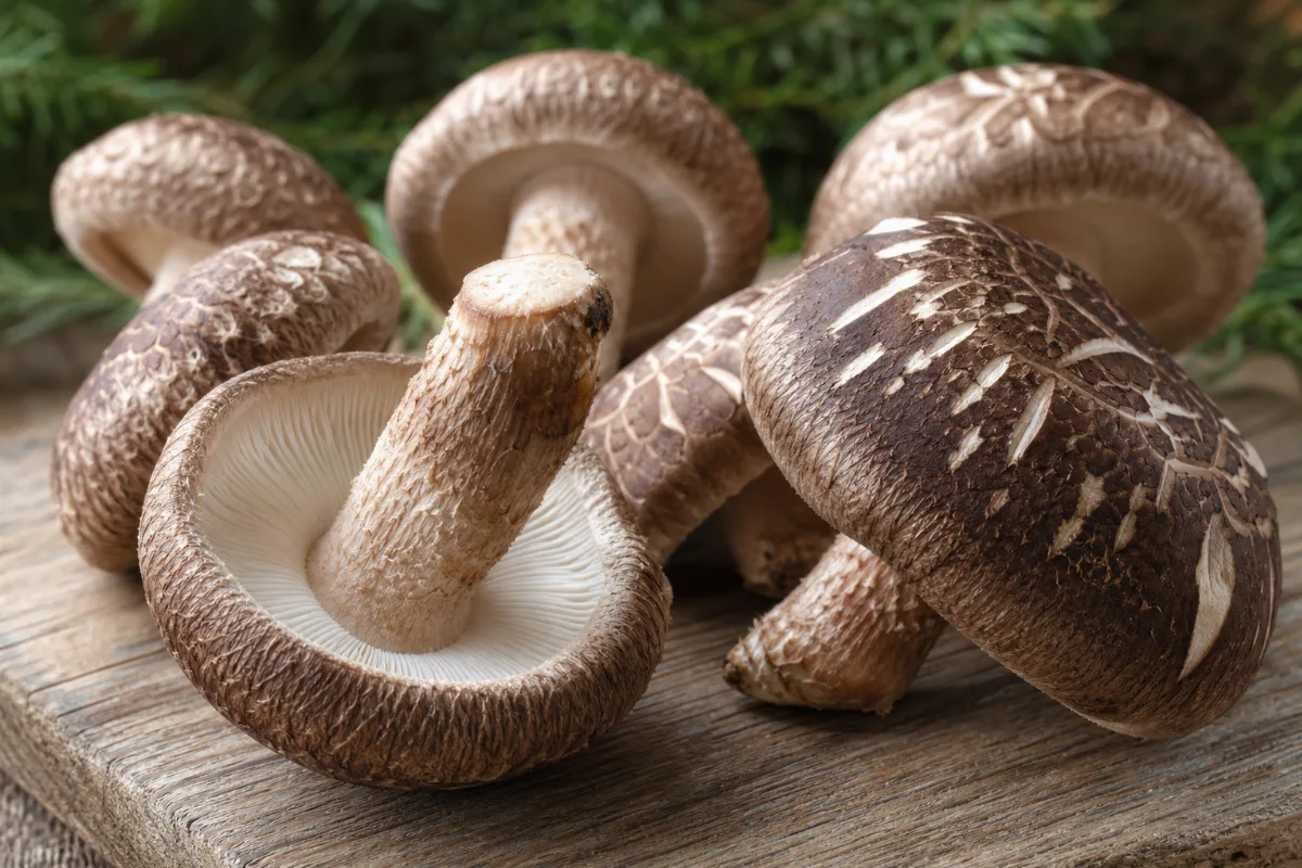 Close-up of shiitake