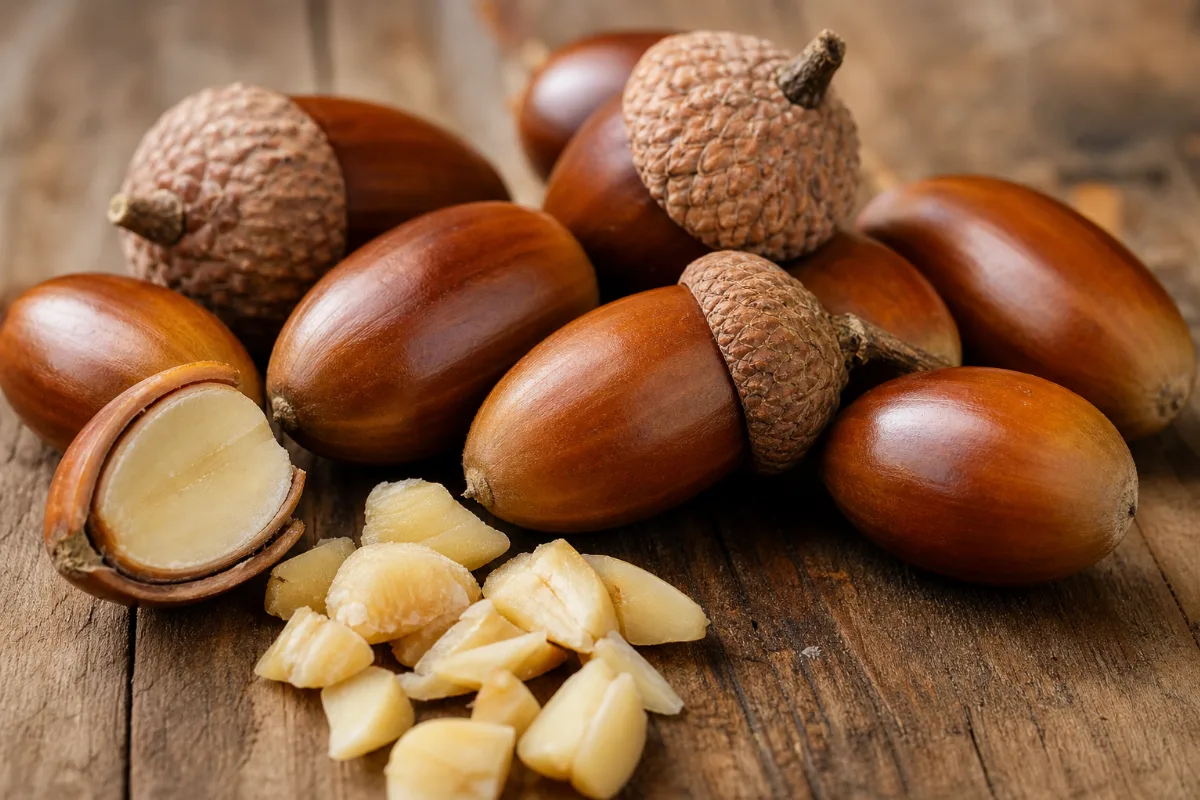 Close-up of acorns