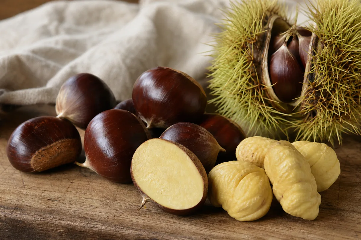 Close-up of chestnuts