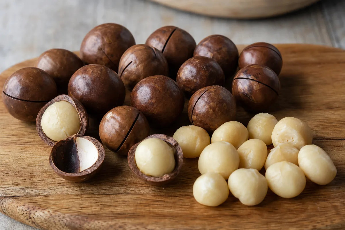 Close-up of macadamia nuts