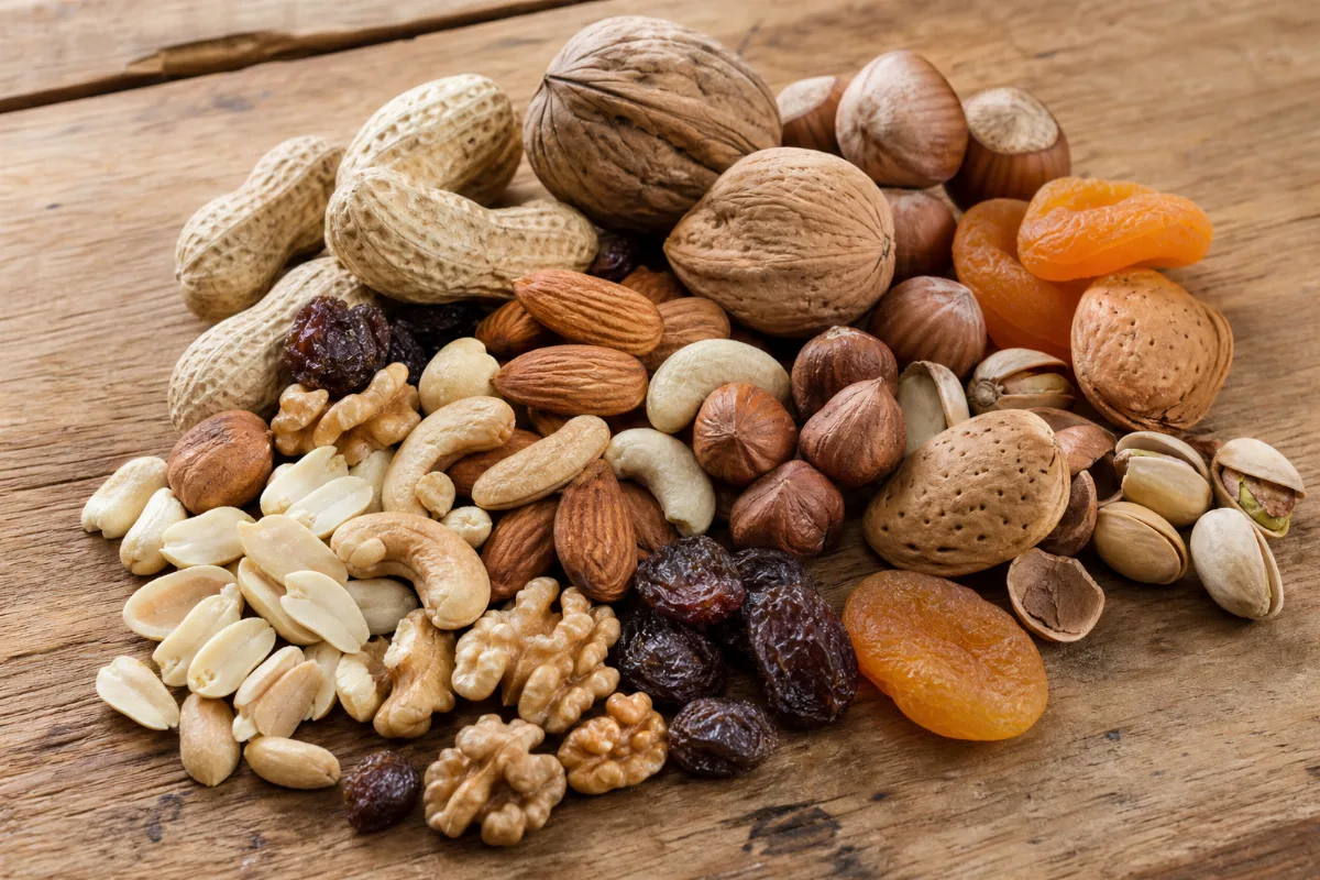 Close-up of mixed nuts & trail mix