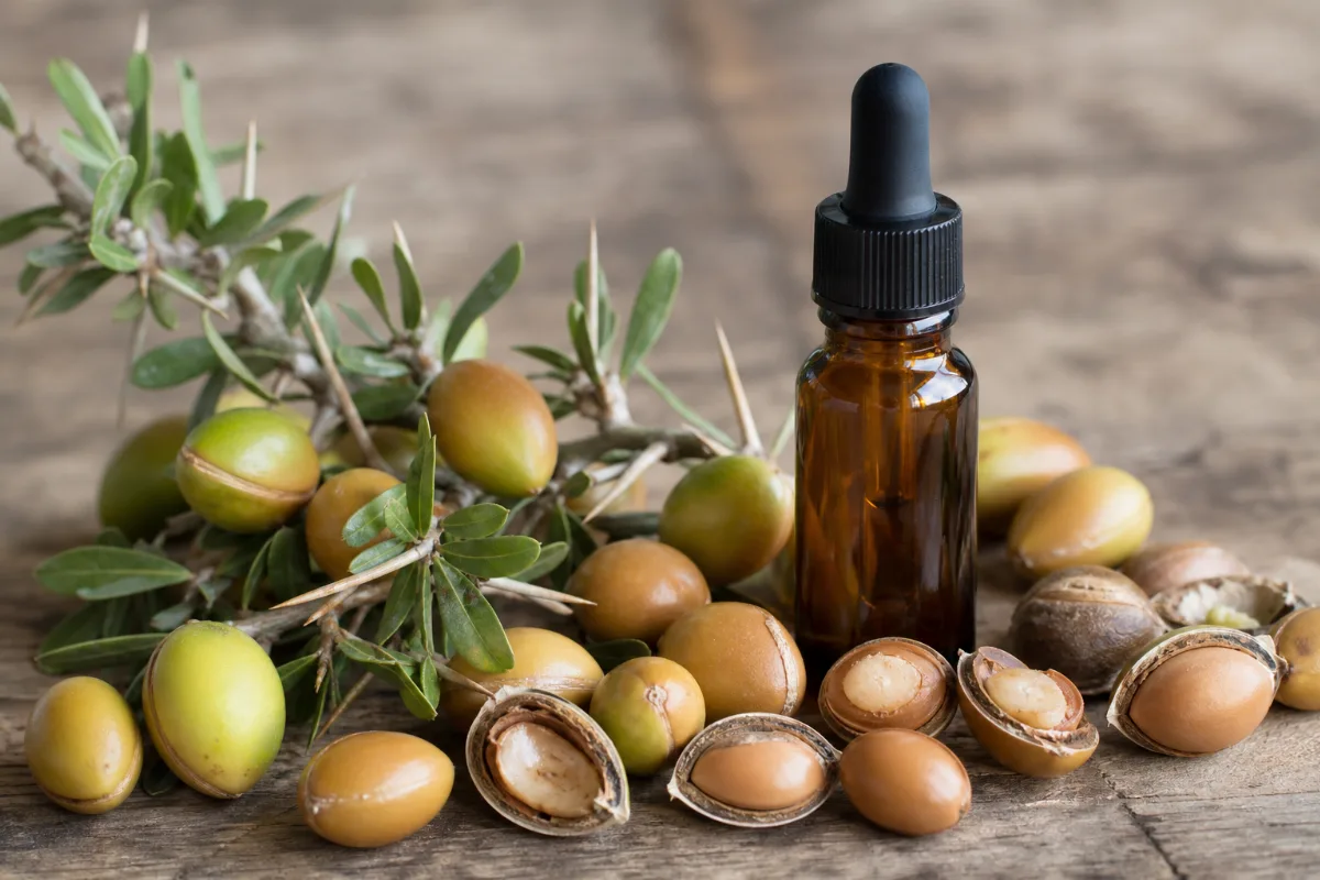 Close-up of argan oil