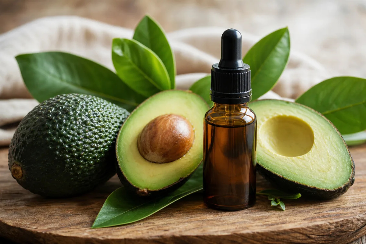 Close-up of avocado oil