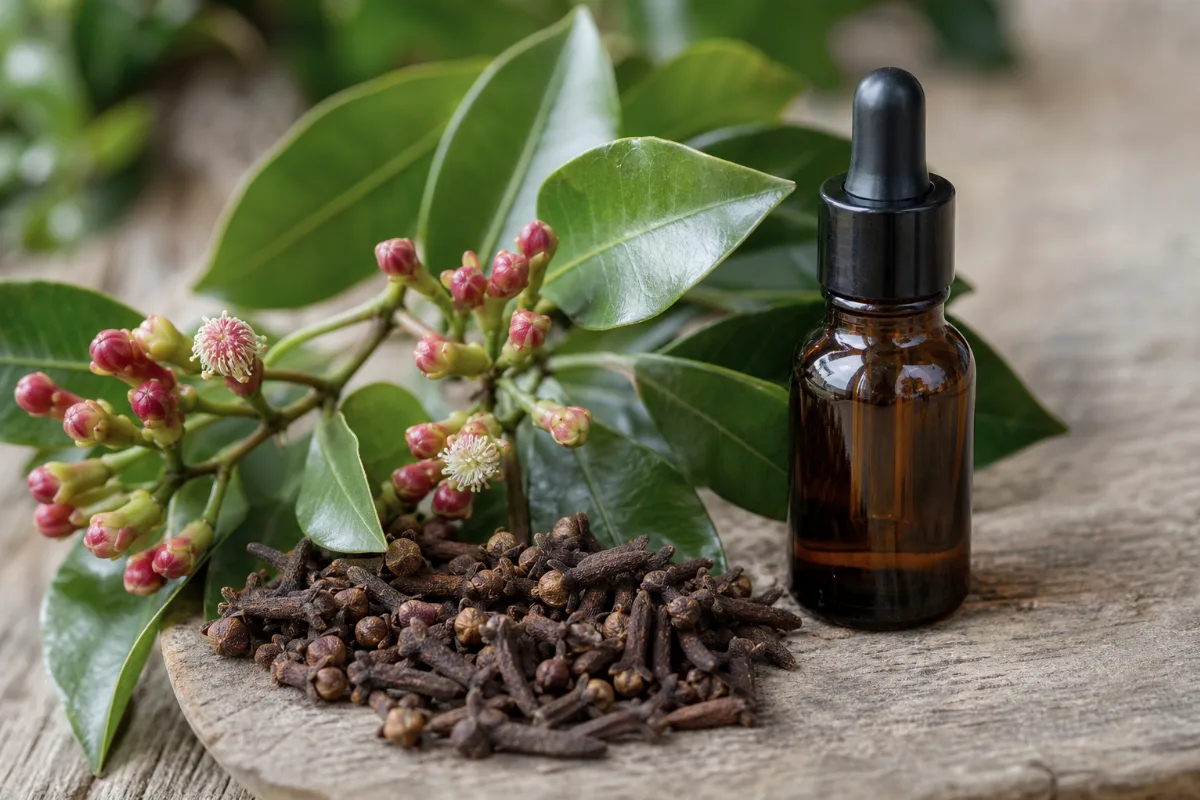 Close-up of clove oil