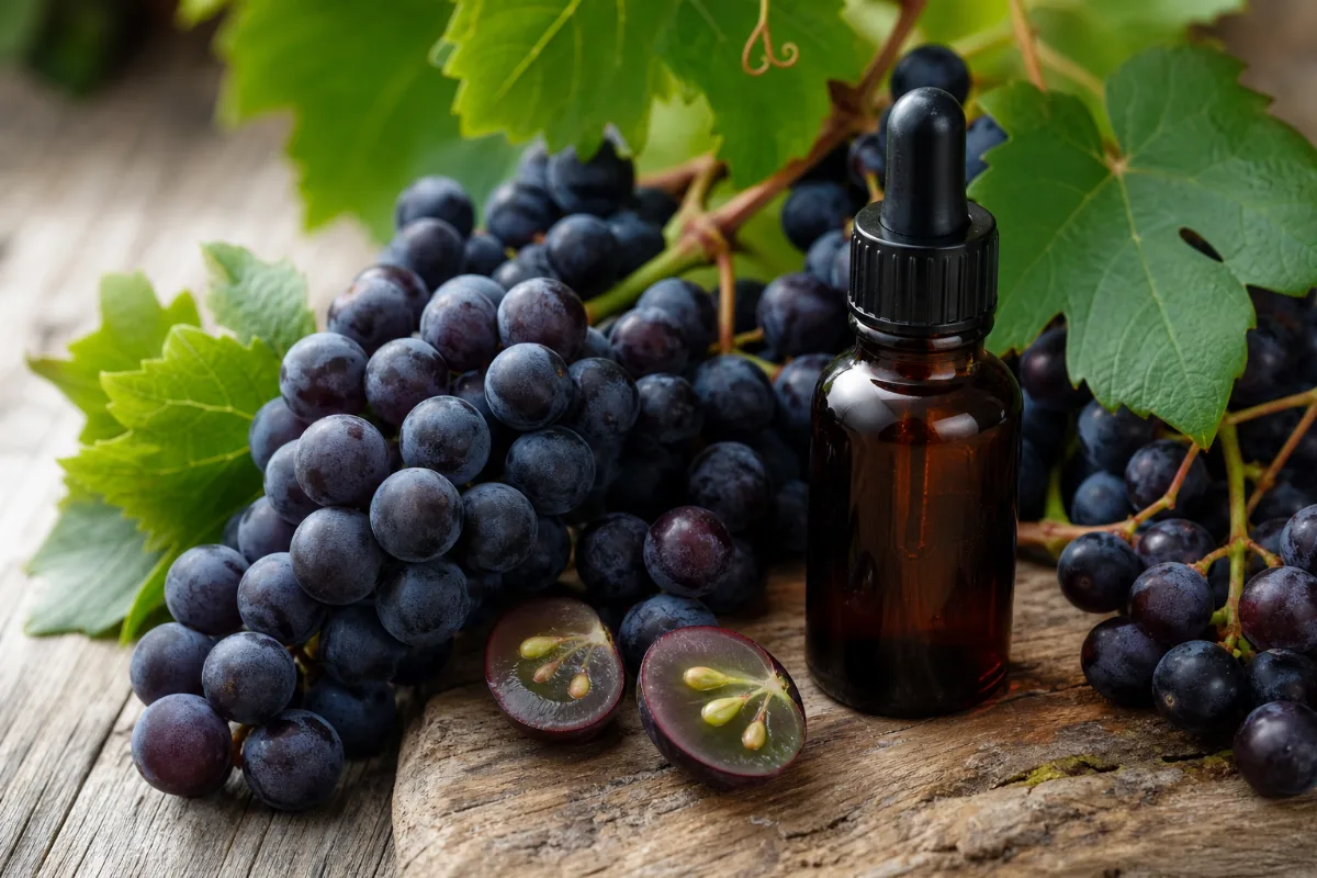 Close-up of grapeseed oil