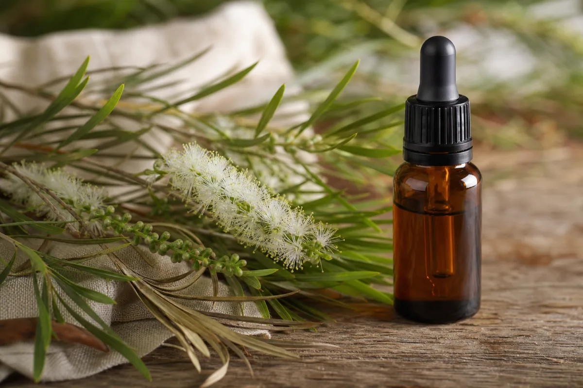 Close-up of tea tree oil