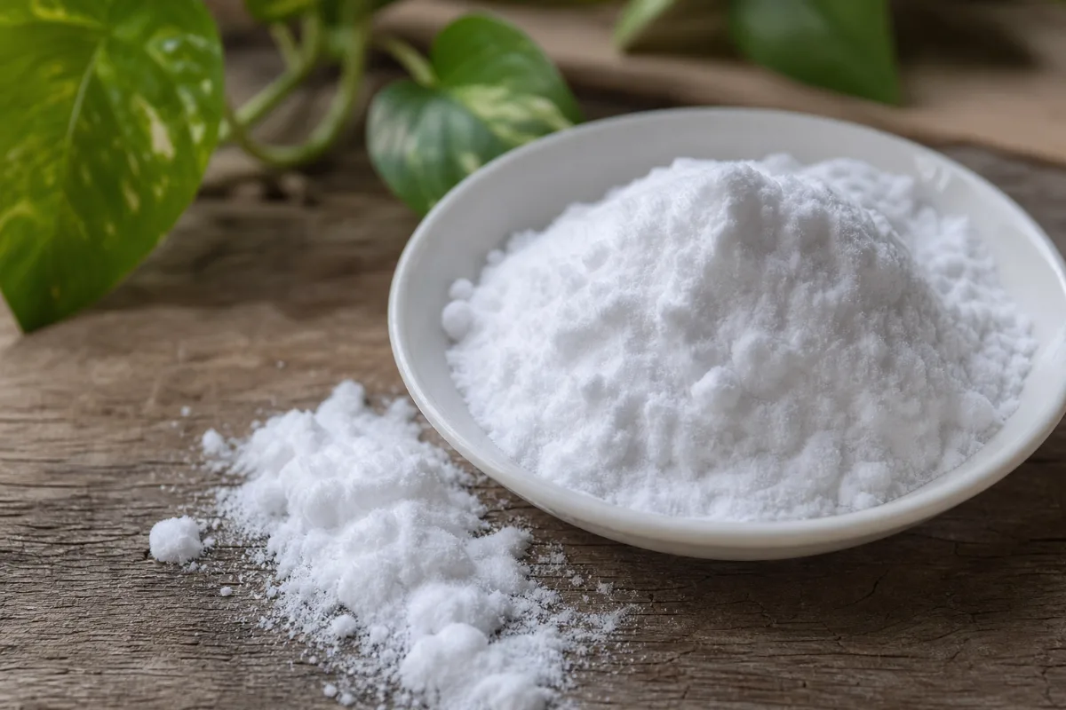 Close-up of baking soda (sodium bicarbonate)