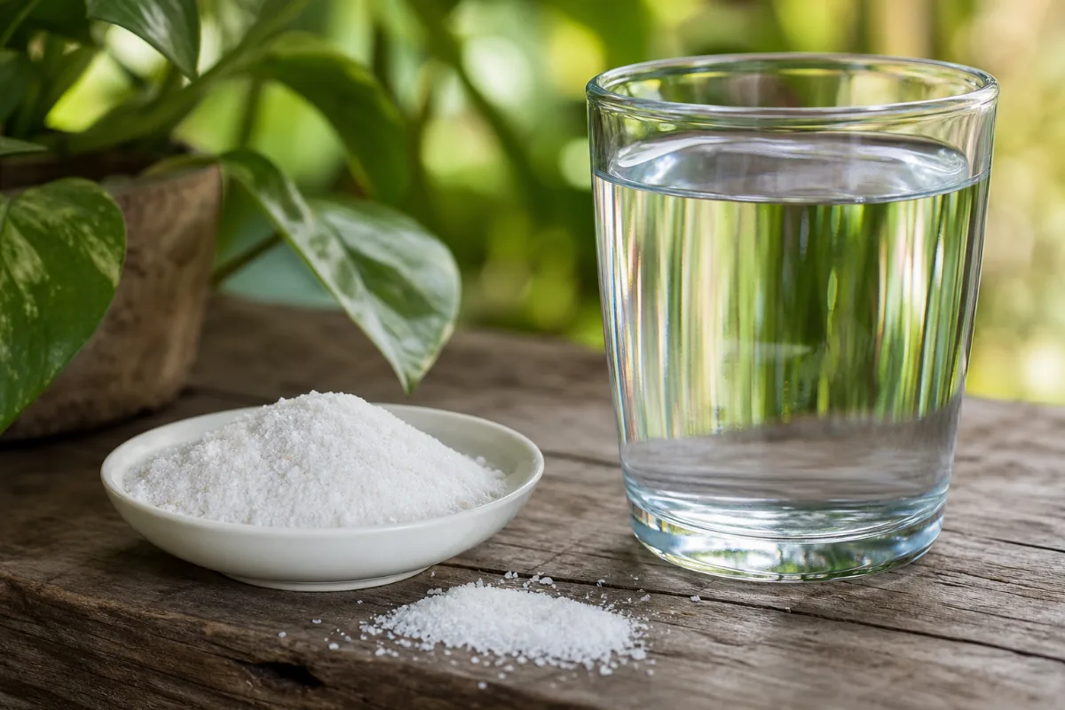 Close-up of oral rehydration salts