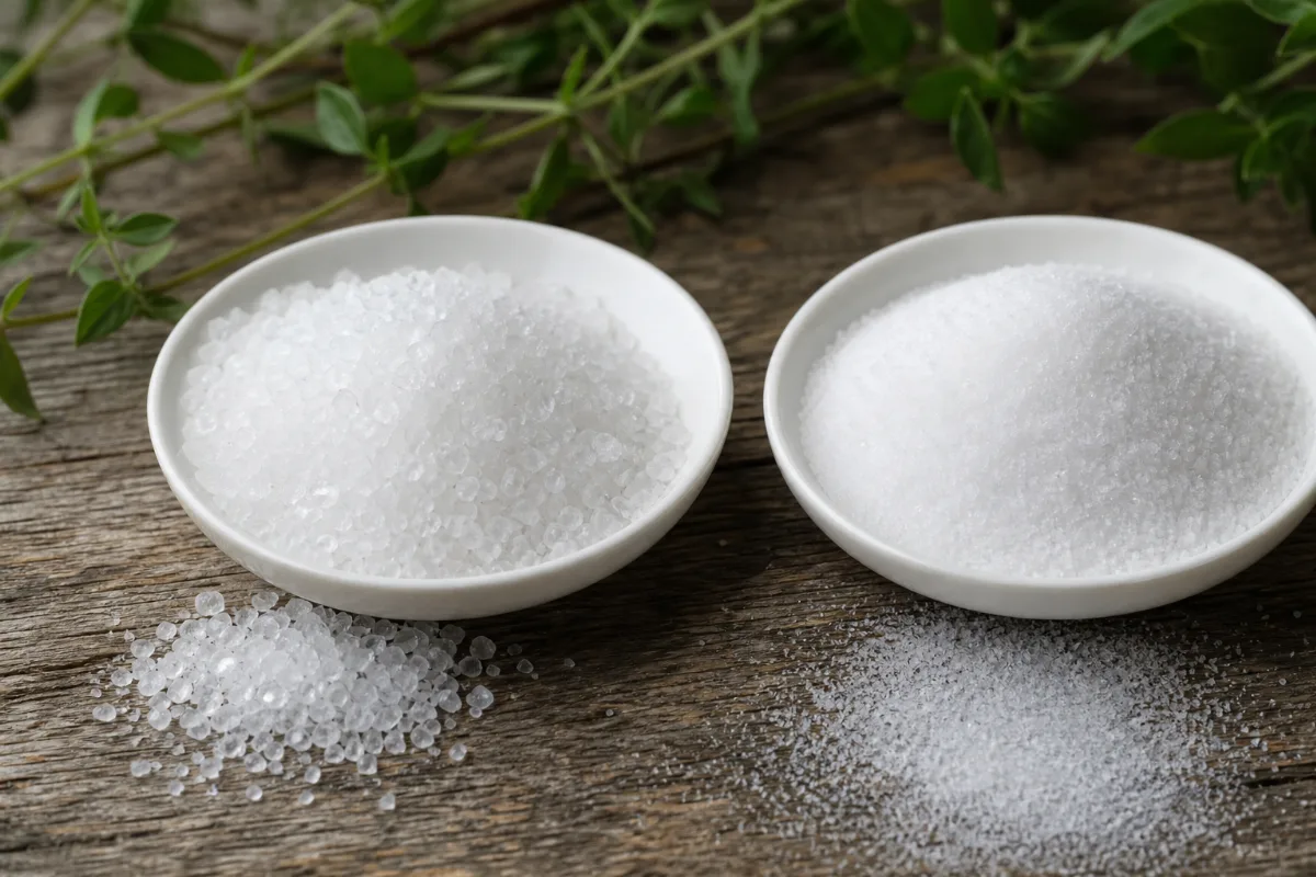 Close-up of salt substitutes (potassium chloride)