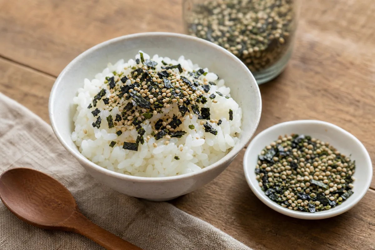 Close-up of furikake