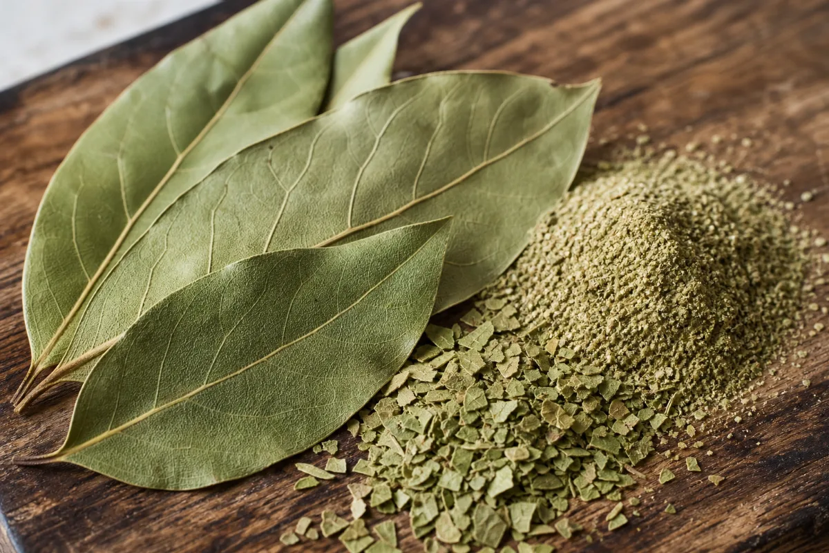 Close-up of bay leaf