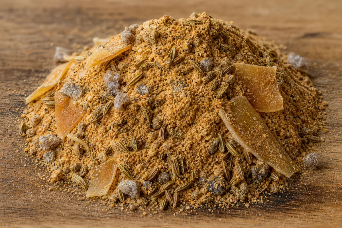 Close-up of chaat masala