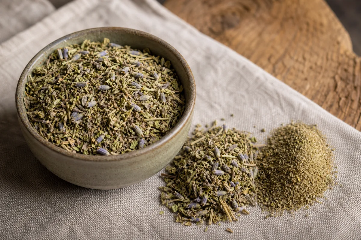 Close-up of herbes de provence