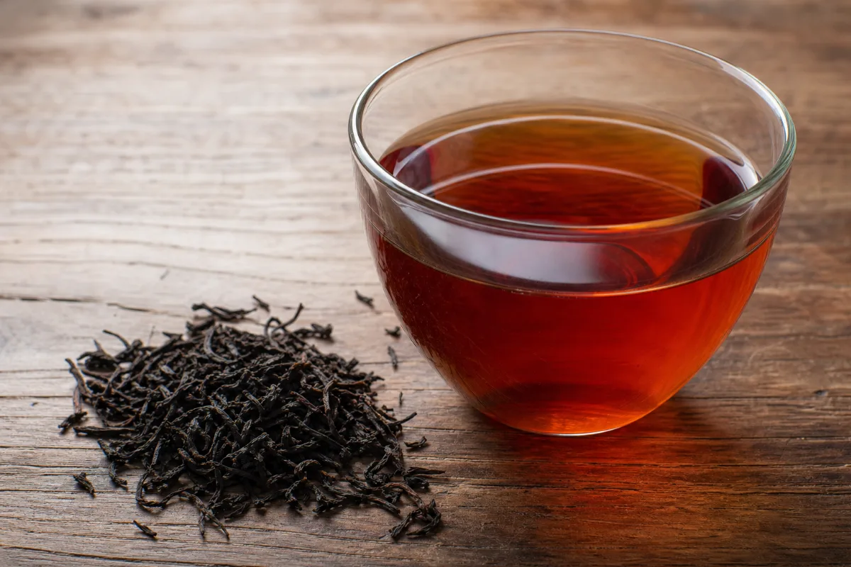 Close-up of black tea
