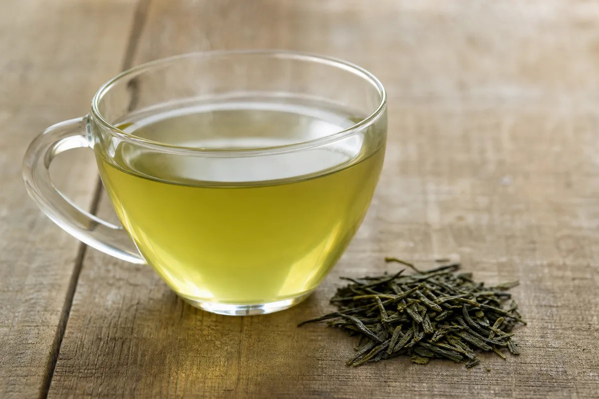 Close-up of green tea