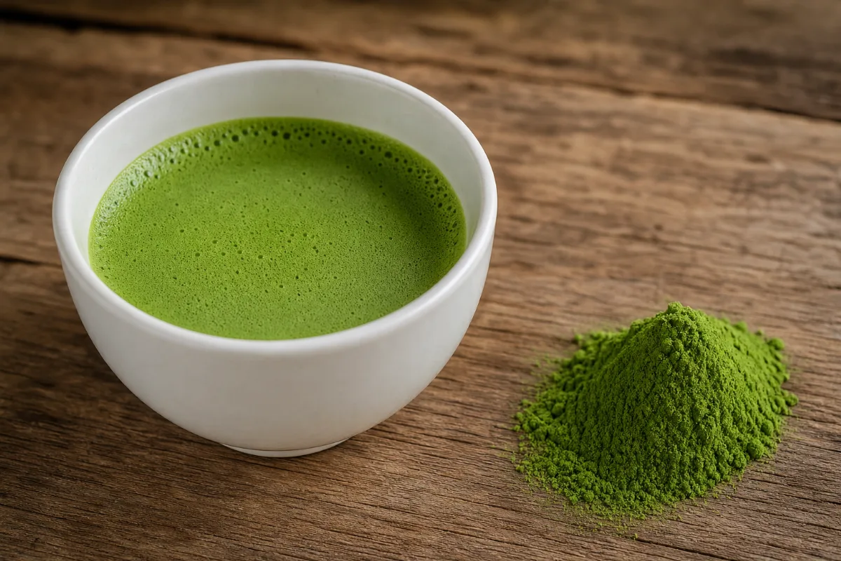 Close-up of matcha