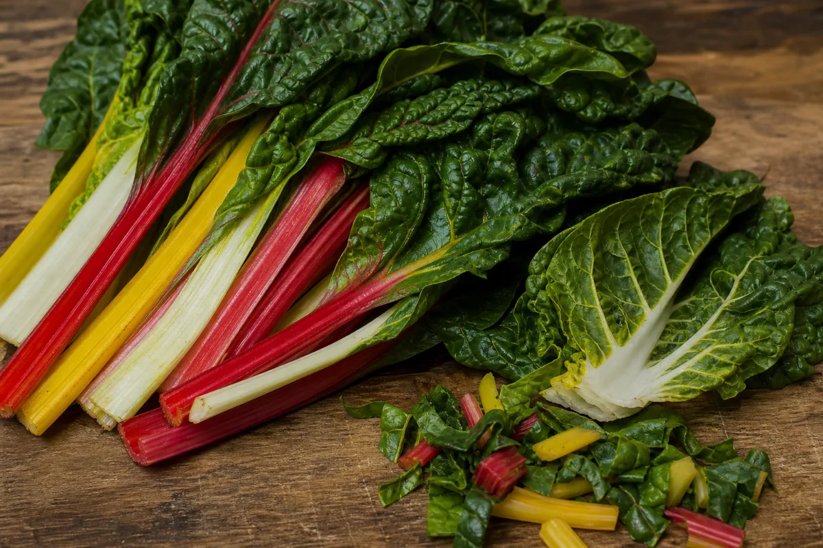 Close-up of swiss chard